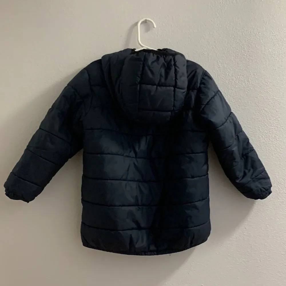 Childrens Place Navy Blue Puffer Jacket with Hood size 4T